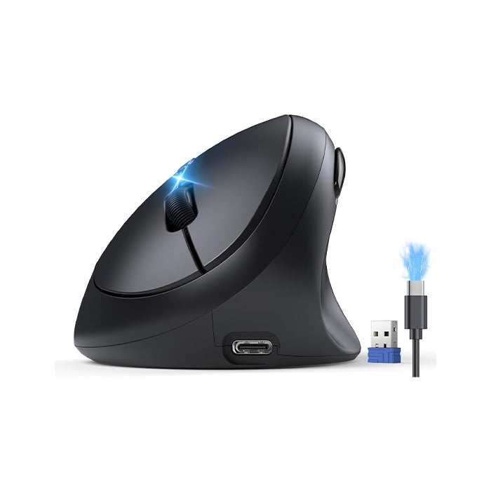 TECKNET Ergonomic Mouse, Bluetooth Wireless Vertical Mouse, Rechargeable Battery, Quiet Clicks, 4800 DPI Adjustable