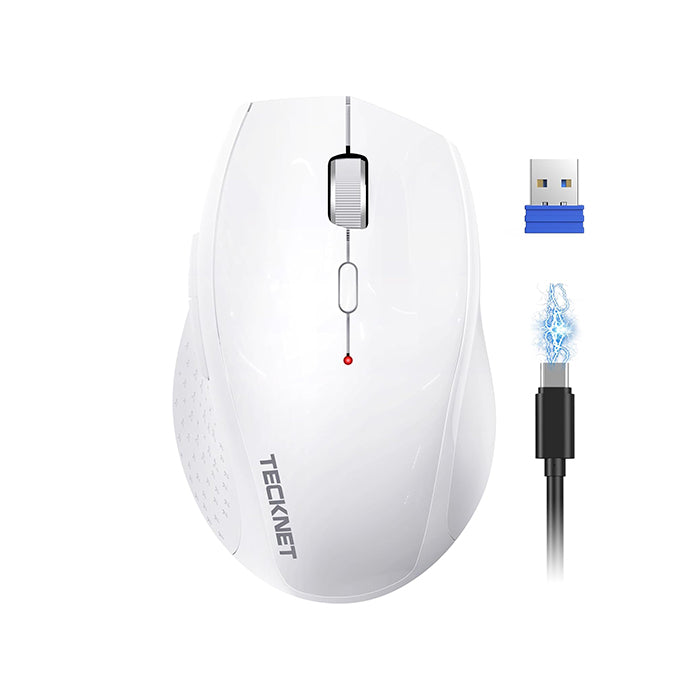 TECKNET Wireless Mouse Rechargeable, 6 Button 6400 DPI