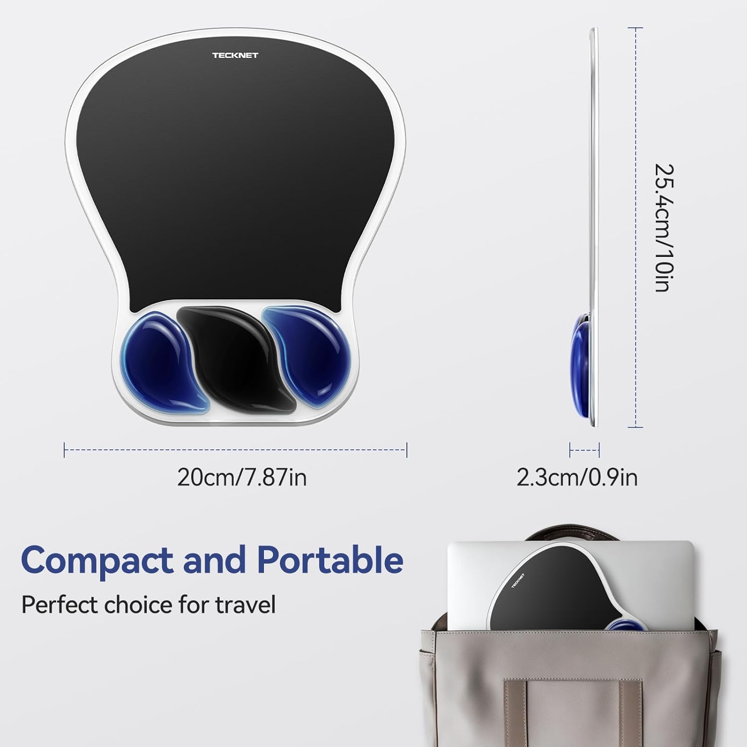 TECKNET Gel Mouse Pad with Wrist Rest