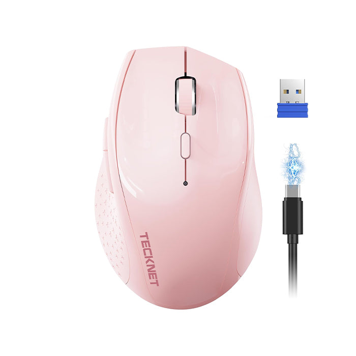 TECKNET Wireless Mouse Rechargeable, 6 Button 6400 DPI