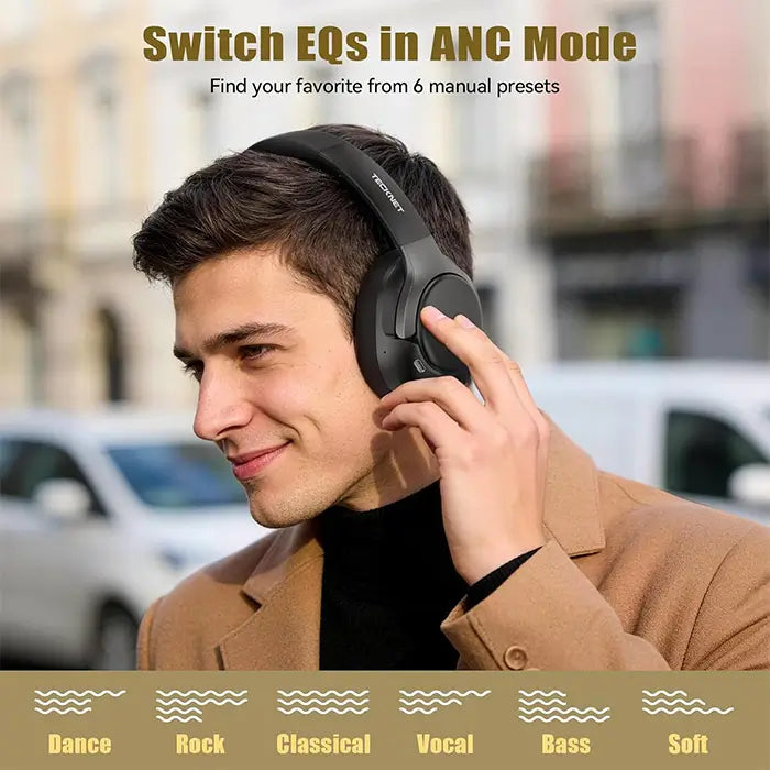 TECKNET Hybrid Active Noise Cancelling Headphones
