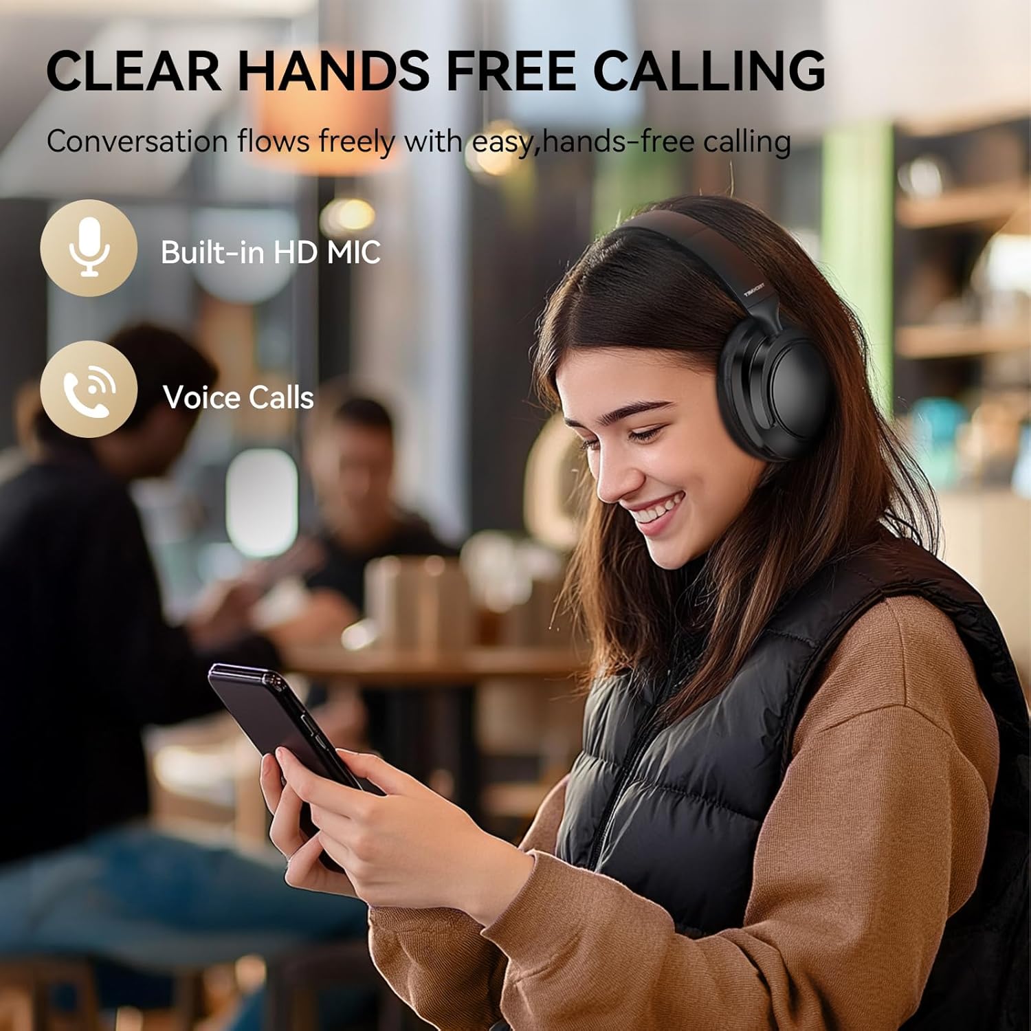 TECKNET Noise Cancelling Headphones Wireless & Wired