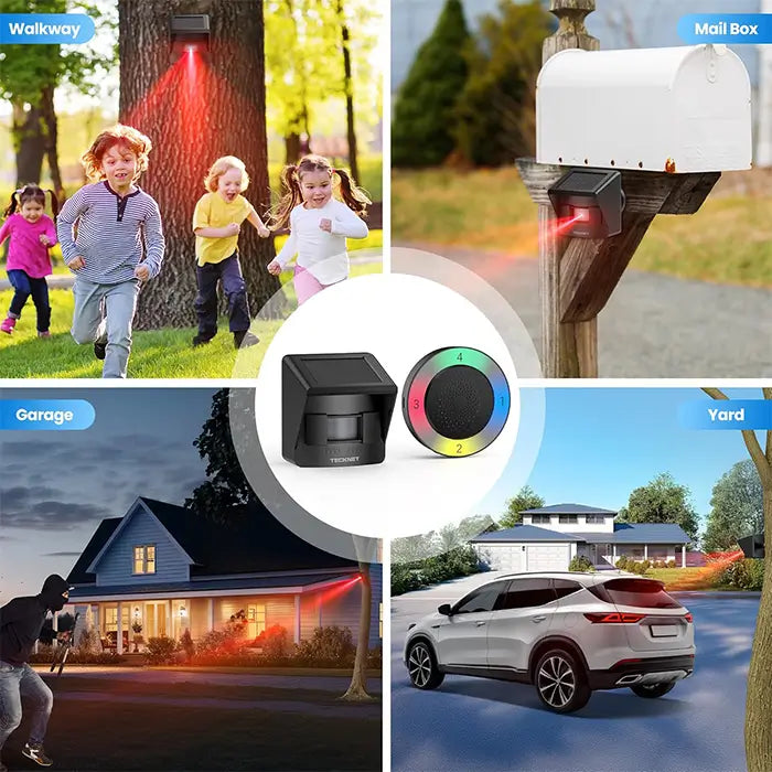 TECKNET Wireless Solar Driveway Alarm
