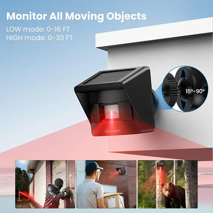 TECKNET Wireless Solar Driveway Alarm