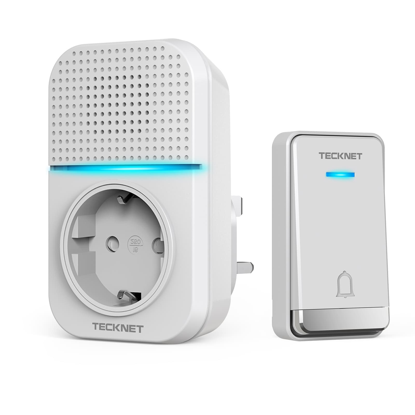 TECKNET Waterproof No Battery Needed Wireless Doorbell Chimes
