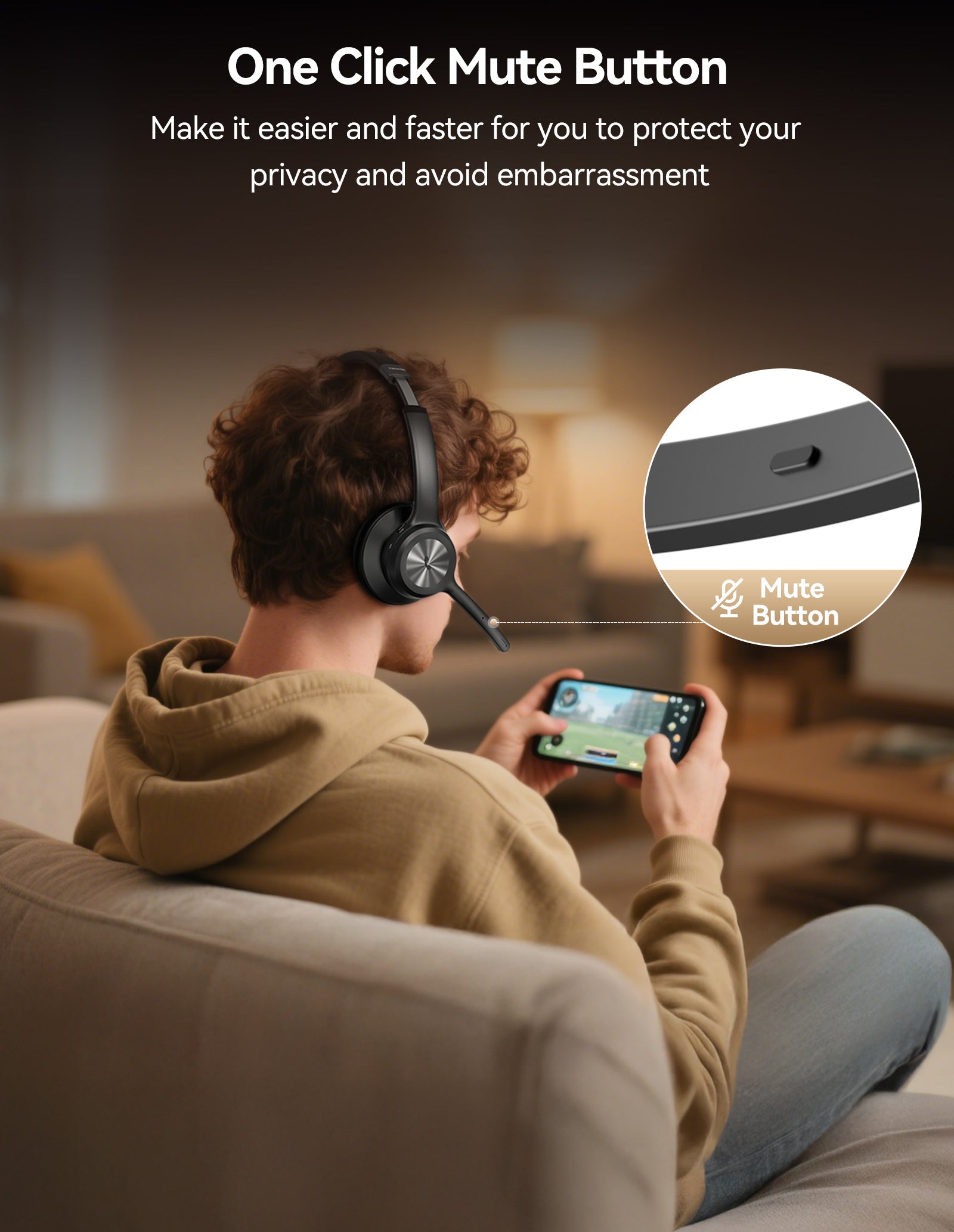 TECKNET Multi-Scenario Single-Ear Wireless Headset with Mic