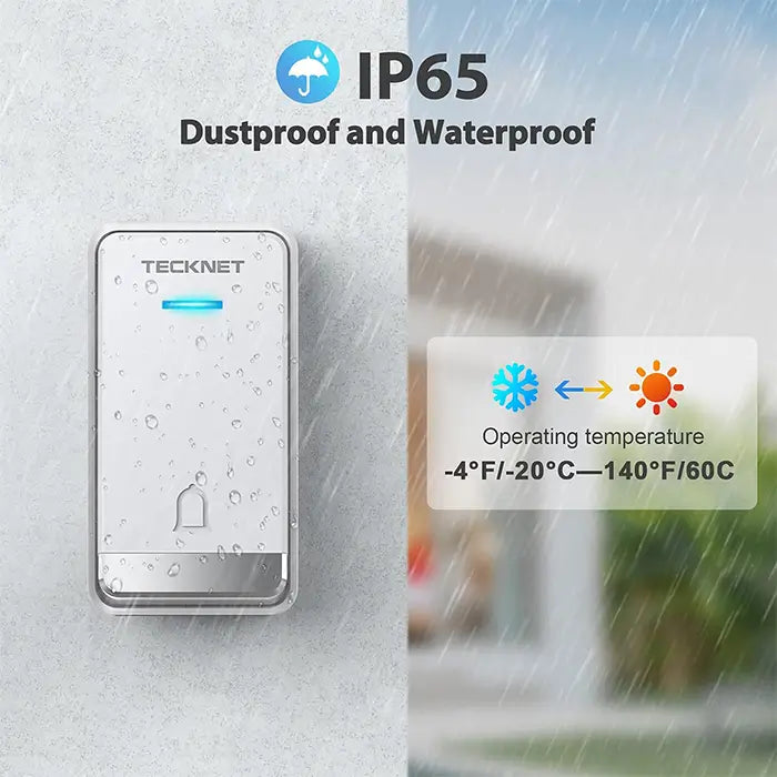 TECKNET Self-Powered Wireless Doorbell