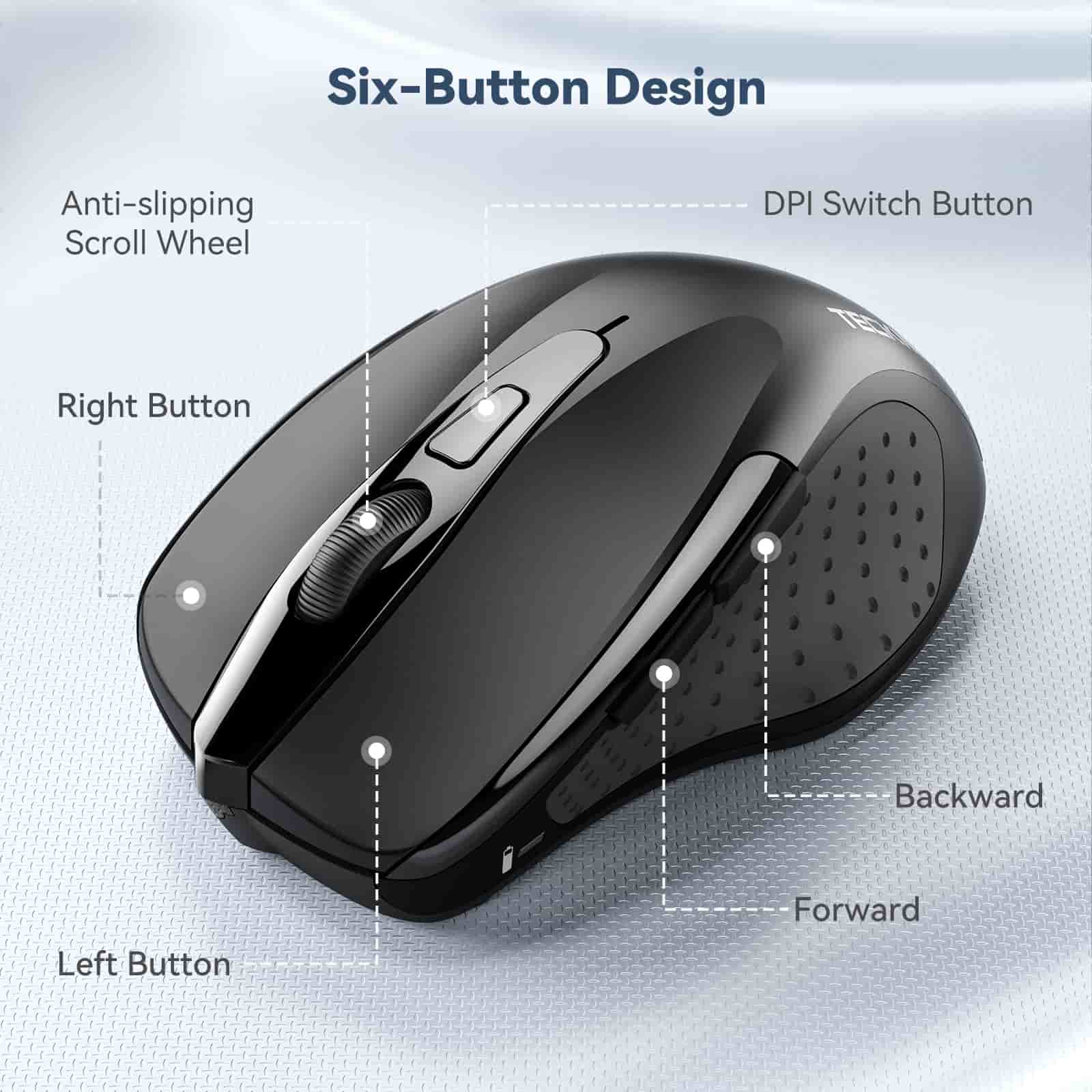 TECKNET 2.4G Wireless Silent Mouse 4000 DPI