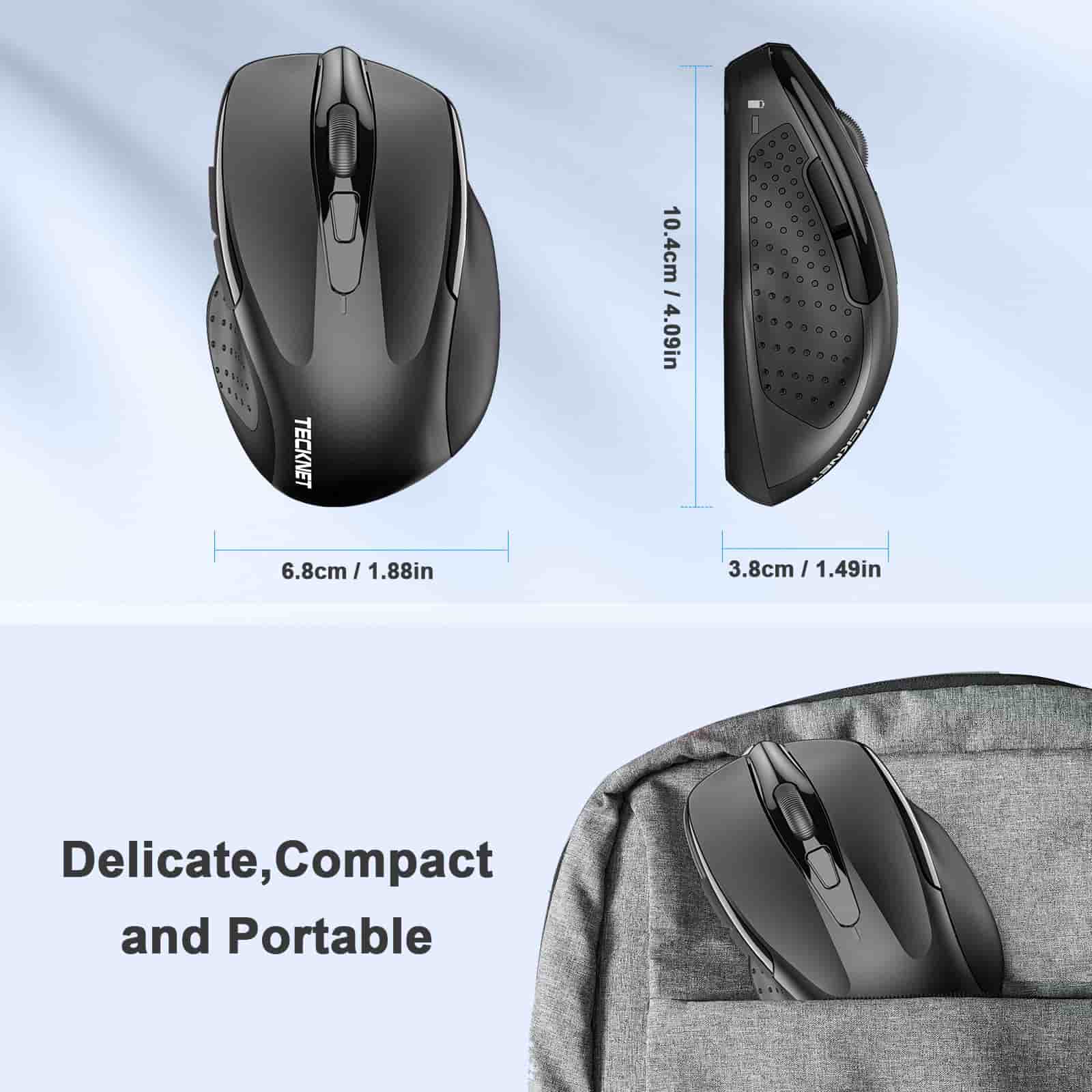 TECKNET 2.4G Wireless Silent Mouse 4000 DPI