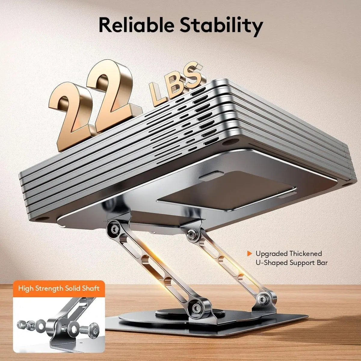 TECKNET Laptop Stand for Desk, 360 Rotating Base