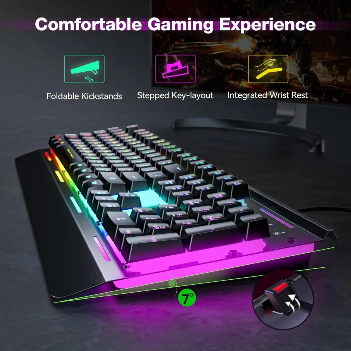 TECKNET RGB Gaming Keyboard