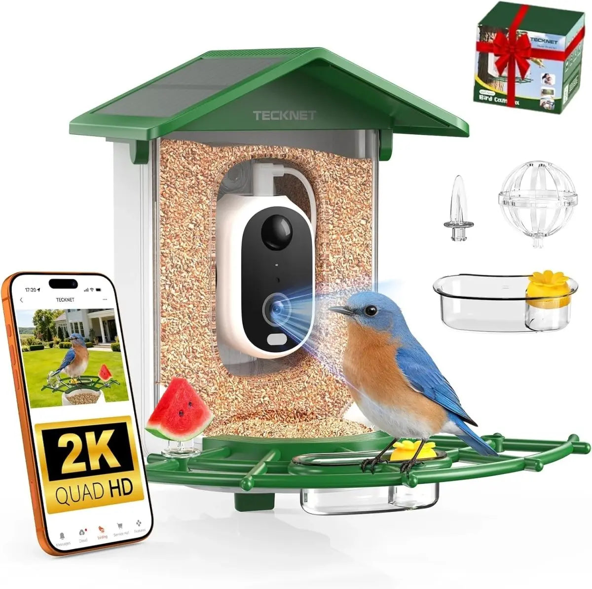 TECKNET Smart Bird Feeder with Camera