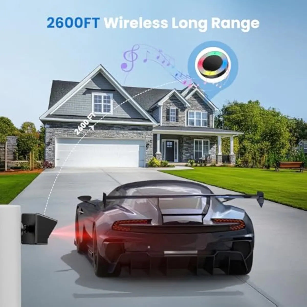 TECKNET Solar Wireless Driveway Alarm Smart Home