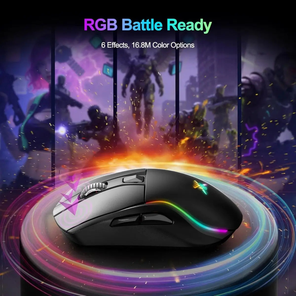 TECKNET Tri-Mode Wireless Gaming Mouse