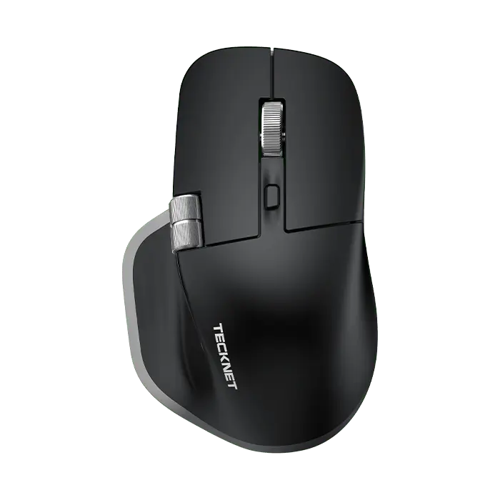 TECKNET Wireless Mouse, Bluetooth Mouse (BT5.0/5.0 & 2.4G) Rechargeable 4800 DPI Ergonomic Optical Mouse with 6 Adjustable