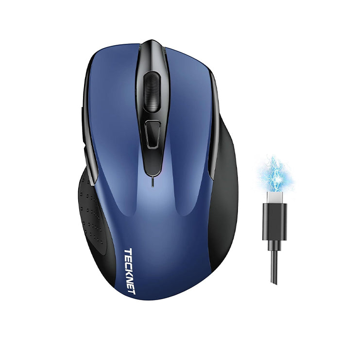 TECKNET Wireless Mouse Rechargeable 4800 DPI Silent Mouse 8 Buttons Bluetooth Mouse