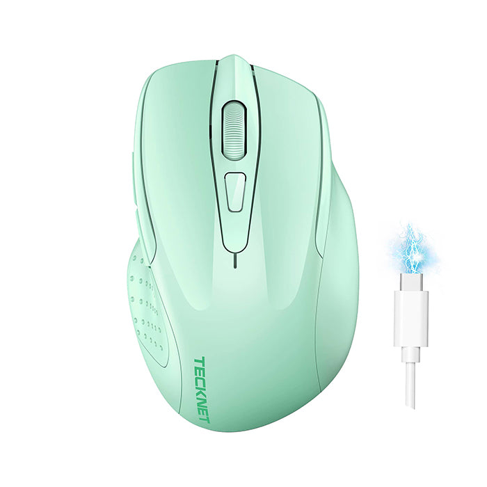 TECKNET Wireless Mouse Rechargeable 4800 DPI Silent Mouse 8 Buttons Bluetooth Mouse