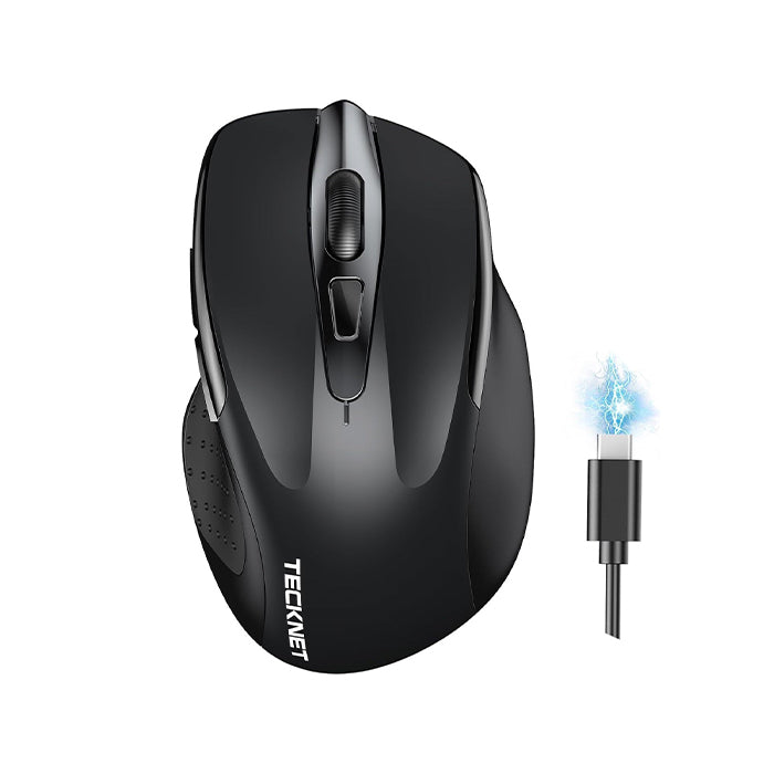 TECKNET Wireless Mouse Rechargeable 4800 DPI Silent Mouse 8 Buttons Bluetooth Mouse