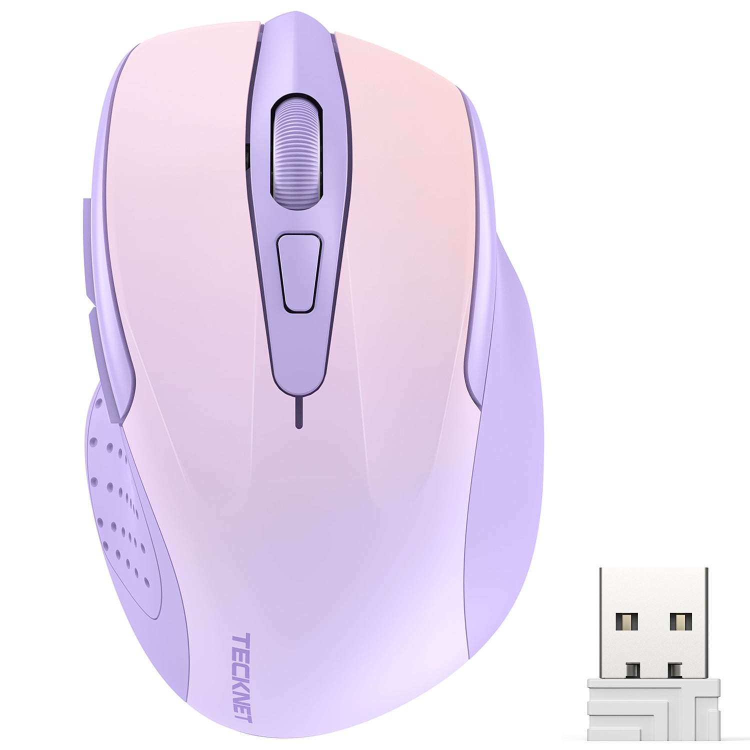 TECKNET Wireless Mouse, 2.4G Ergonomic Optical Mouse, Computer Mouse for Laptop, PC, Computer, Chromebook, Notebook, 6 Buttons, 24 Months Battery Life, 4000 DPI, 6 Adjustment Levels