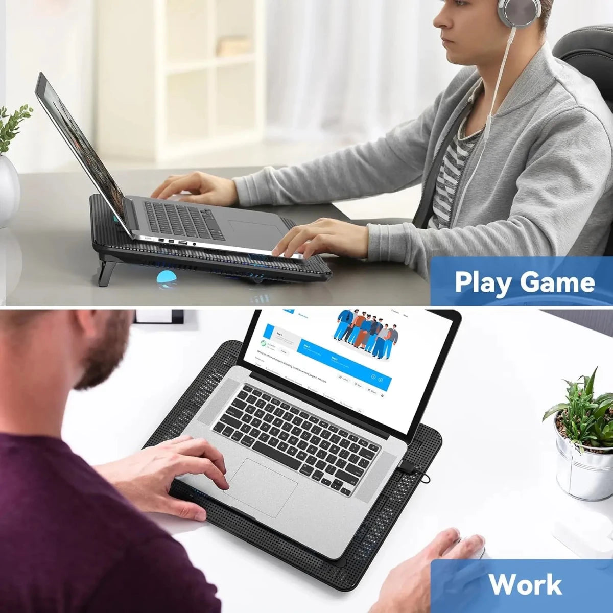 TECKNETTECKNET 1200 RPM Laptop Cooling Pad For 12 - 17.3 Inch
