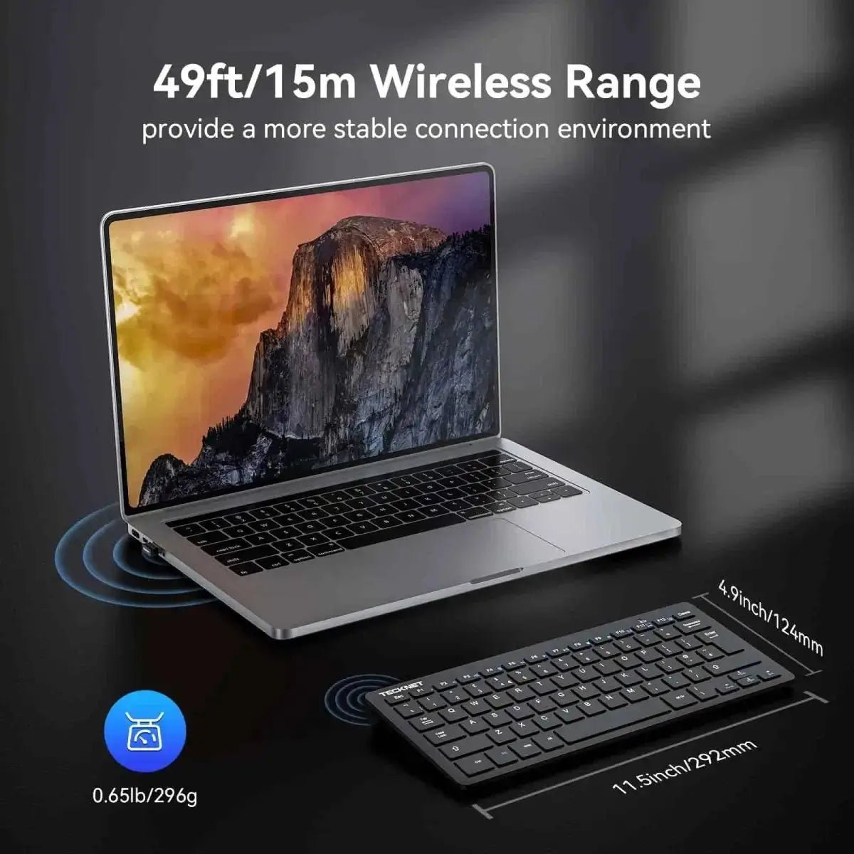 TECKNETTECKNET 2.4G Slim Silent Wireless Keyboard