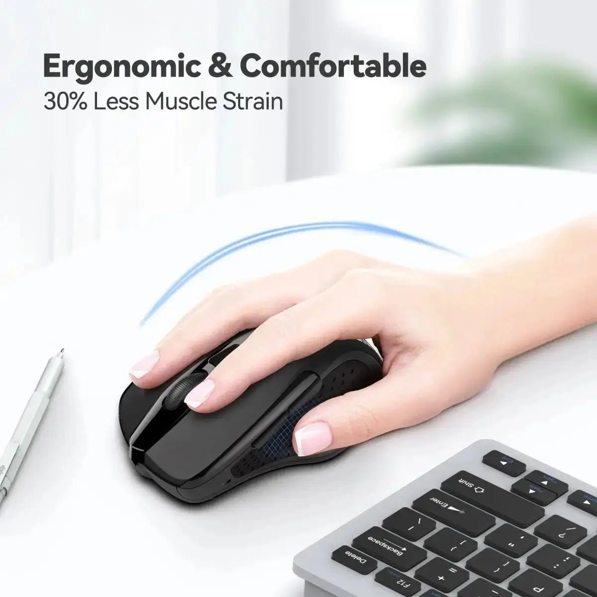 TECKNETTECKNET Battery Powered 2.4G 2600 DPI Wireless Mouse