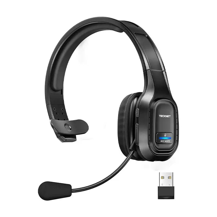TECKNETTECKNET Bluetooth Headset With Mic Noise Canceling