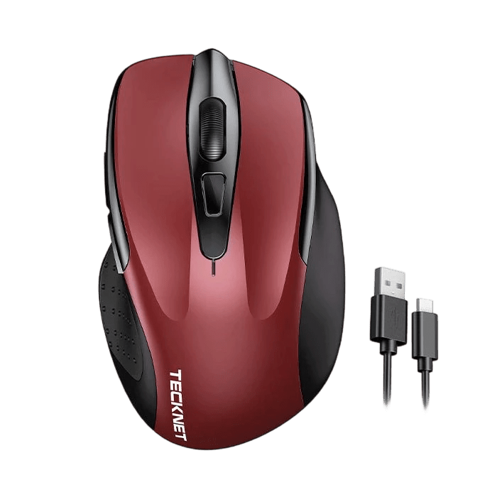 TECKNETTECKNET Rechargeable Wireless Mouse, 2.4G Silent Mouse, 6 Adjustable 4800 DPI