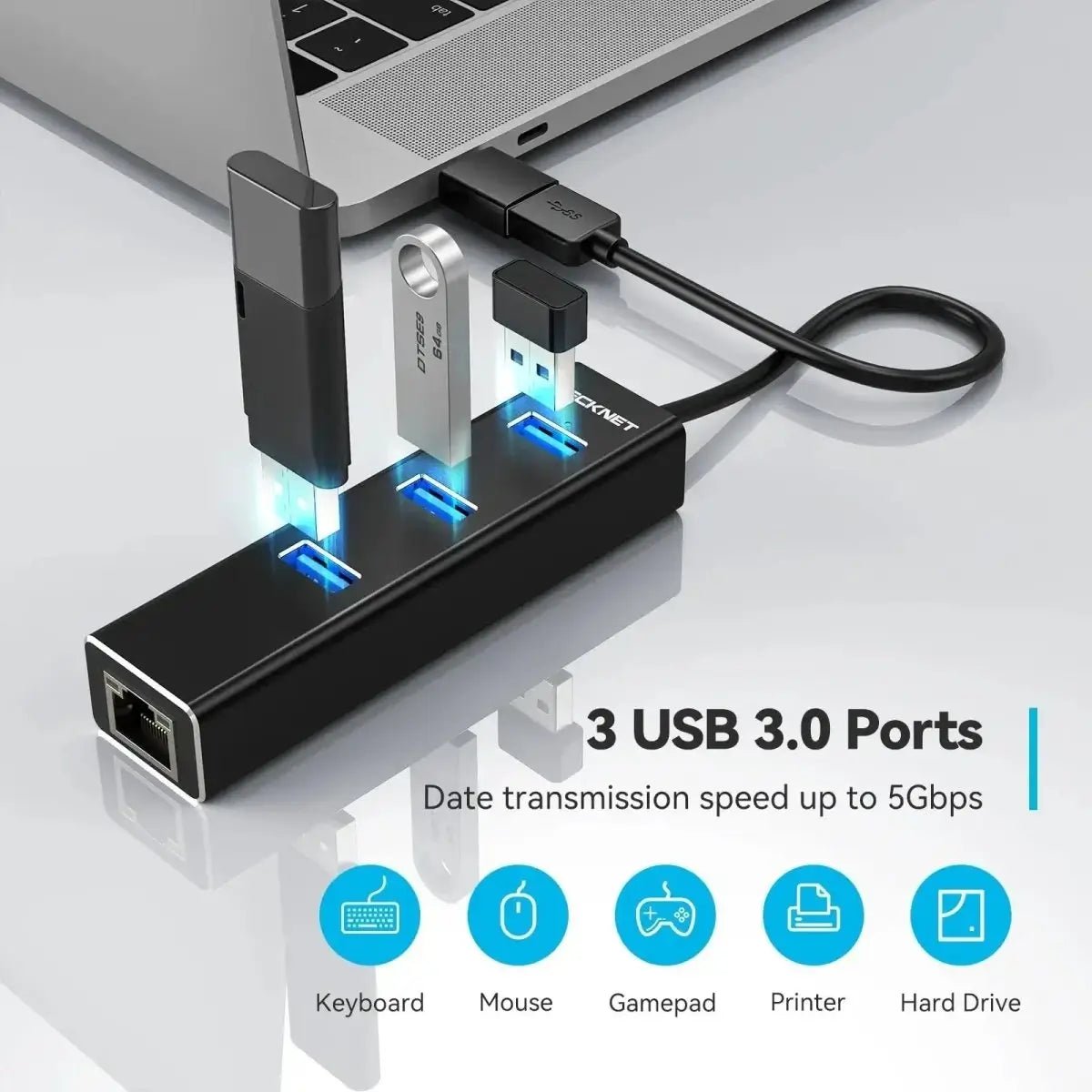 TECKNETTECKNET USB To RJ45 Gigabit Ethernet Adapter
