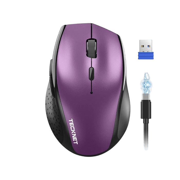 TECKNETTECKNET Wireless Mouse Rechargeable, 6 Button 6400 DPI