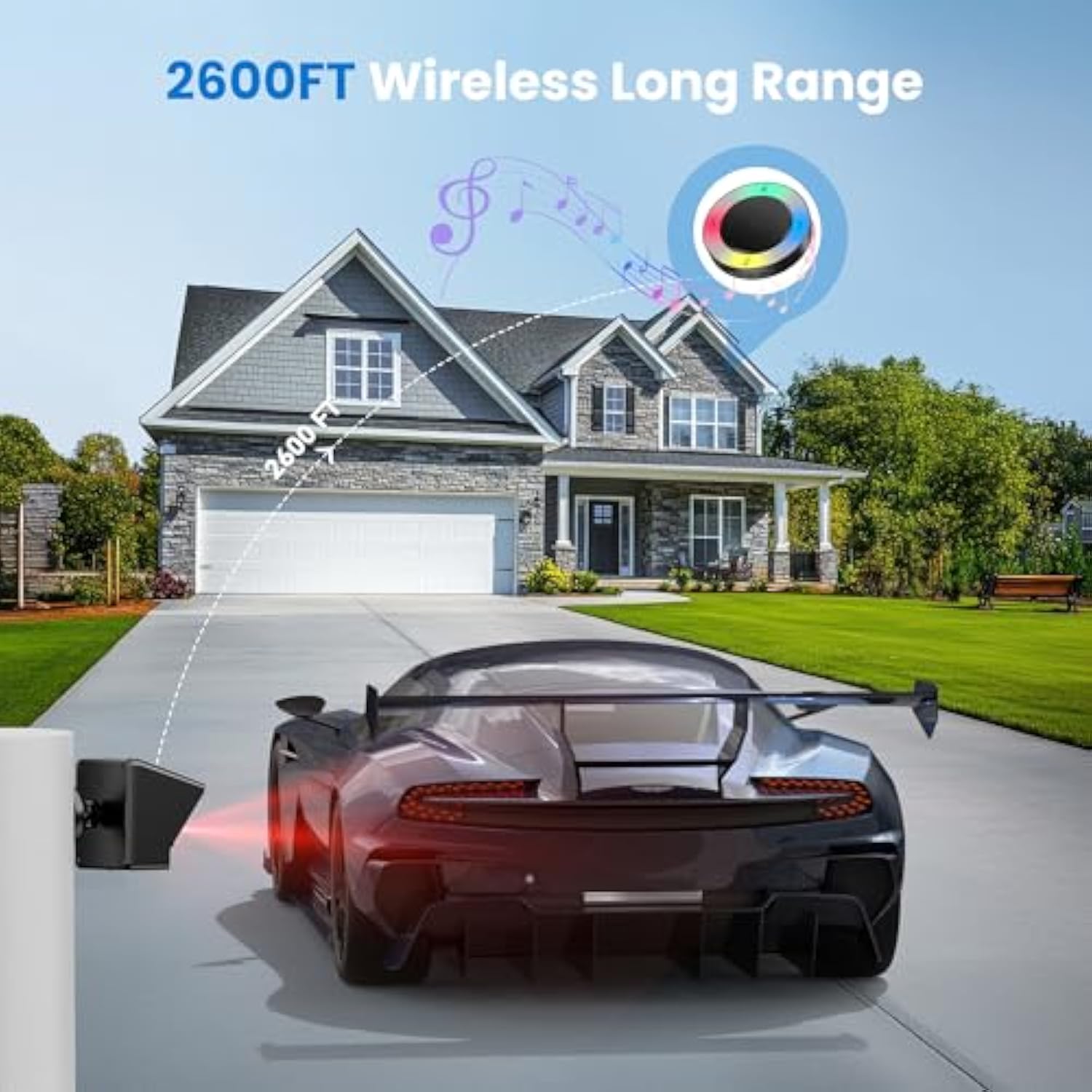 TECKNET Solar Wireless Driveway Alarm