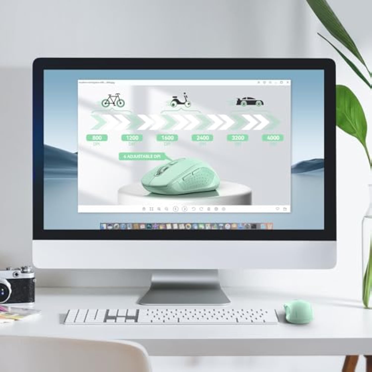 TECKNET Bluetooth Mouse, 4000DPI Wireless Mice for Laptop 2-in-1(BT 5.0/3.0+2.4Ghz) Computer Mouse with USB Receiver for Mac