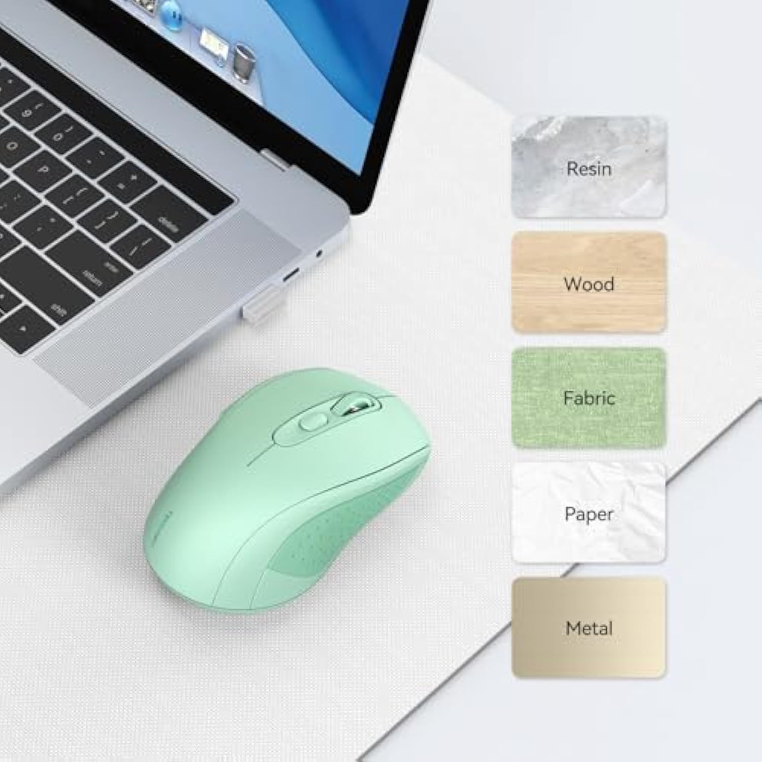 TECKNET Bluetooth Mouse, 4000DPI Wireless Mice for Laptop 2-in-1(BT 5.0/3.0+2.4Ghz) Computer Mouse with USB Receiver for Mac