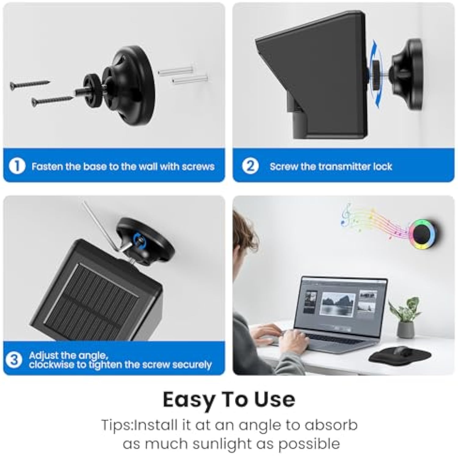 TECKNET Solar Wireless Driveway Alarm