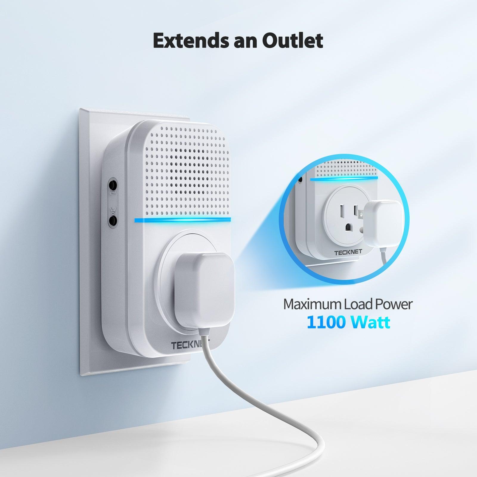 TECKNET Self-Powered Wireless Doorbell, Waterproof Door Chime Kit - TECKNET