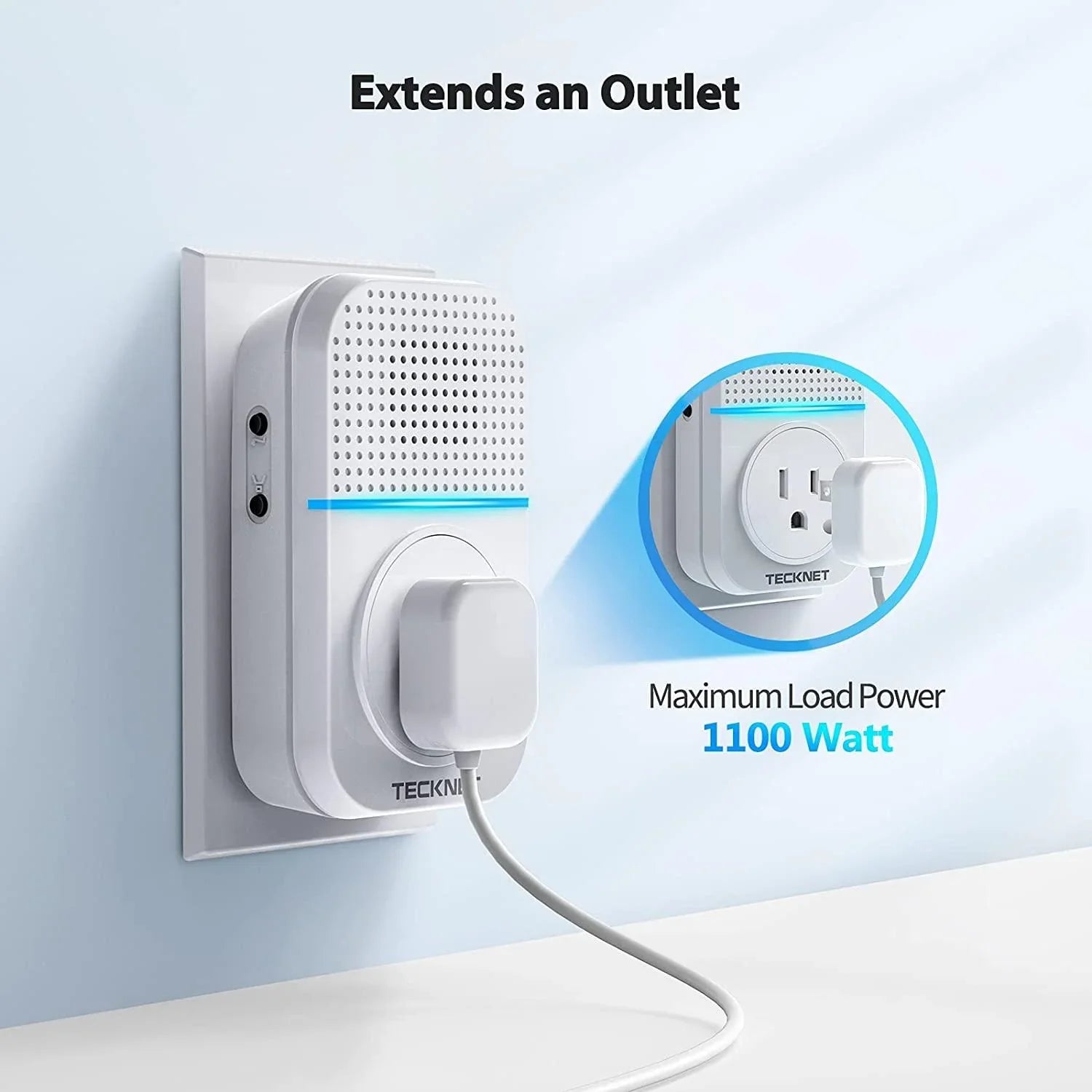 TECKNET Twin Self-Powered Wireless Doorbell Plug in Cordless Door Chime - TECKNET