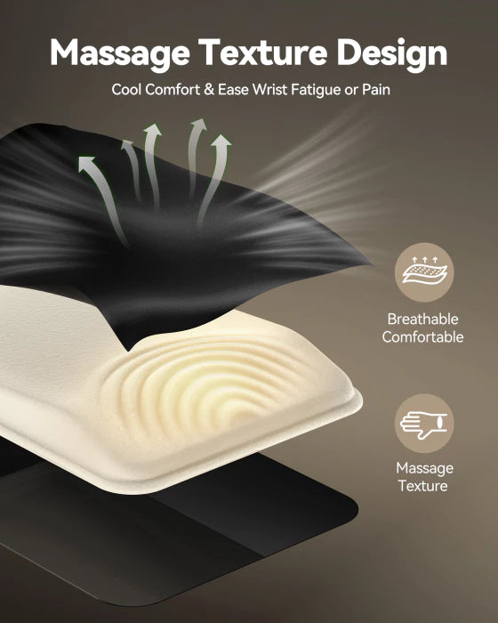 Massage texture design product with breathable and comfortable features on a dark background