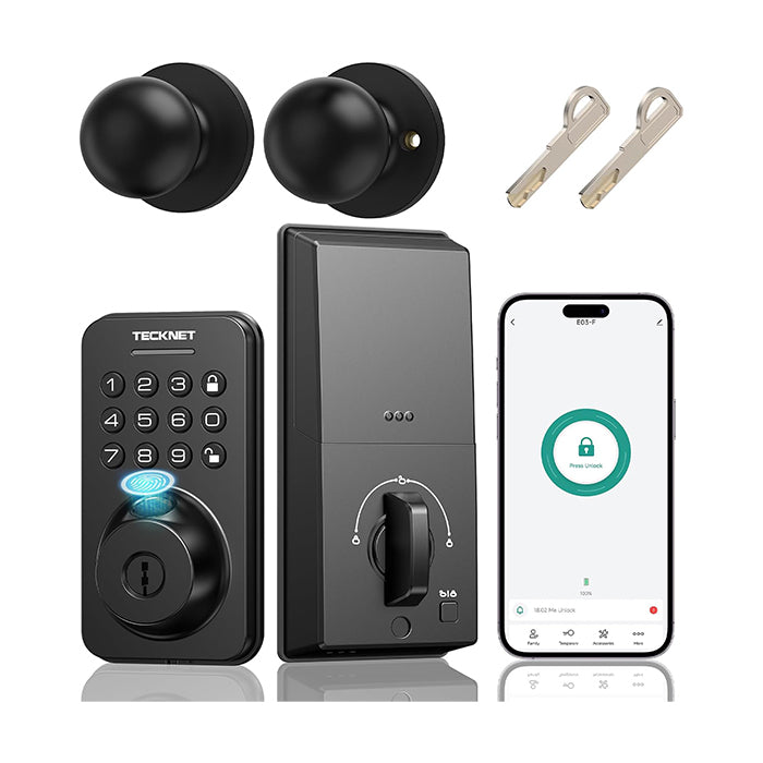 Fingerprint Keypad Door Lock with Handle