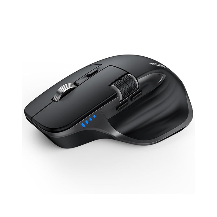 TECKNET Wireless Mouse, Bluetooth Mouse (BT5.0/5.0 & 2.4G) Rechargeable 4800 DPI Ergonomic Optical Mouse with 6 Adjustable