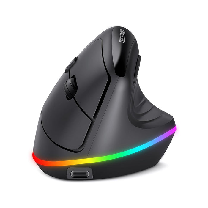 TECKNET RGB Wireless Ergonomic Mouse Rechargeable
