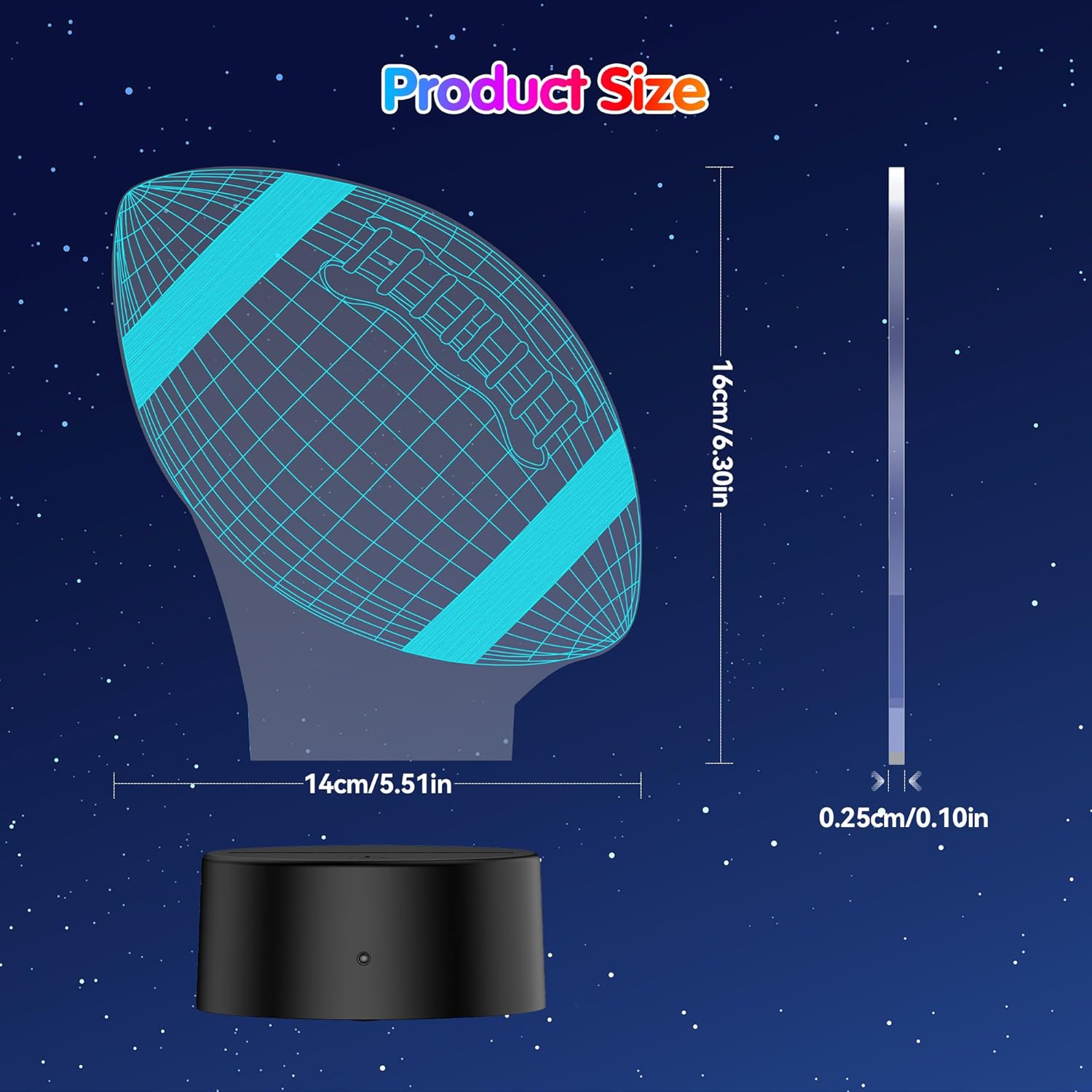 TECKNET 3D Football Night Light