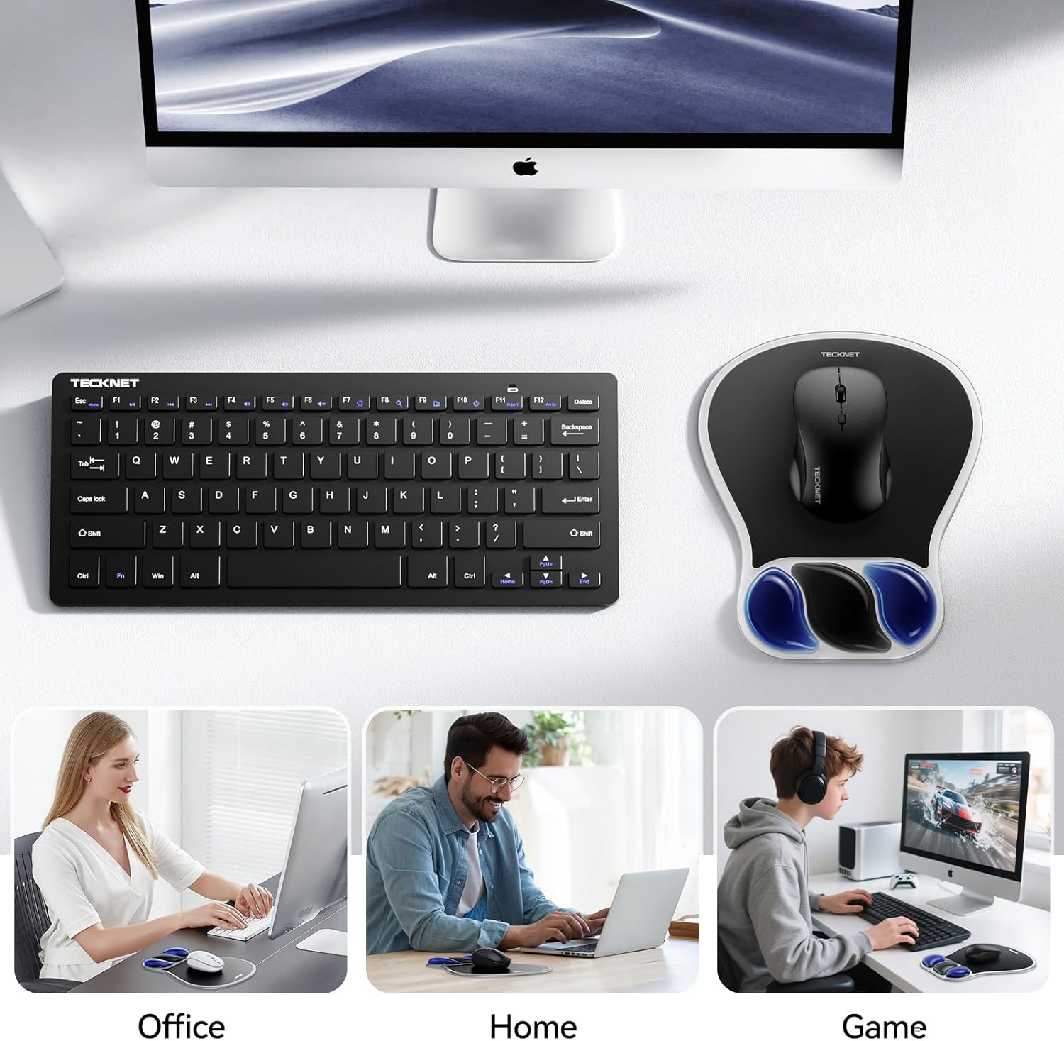 TECKNET Gel Mouse Pad with Wrist Rest