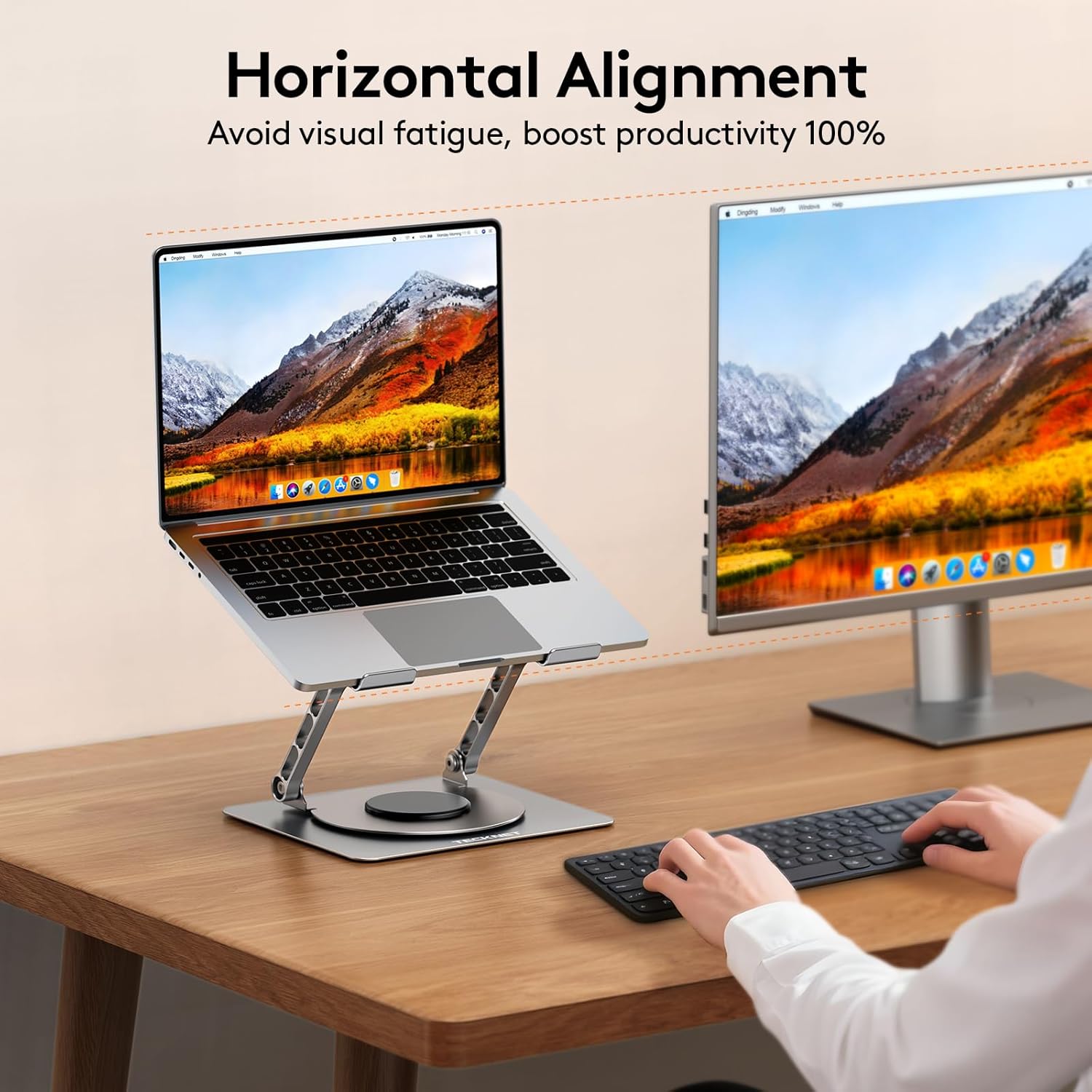 TECKNET Laptop Stand for Desk, 360 Rotating Base