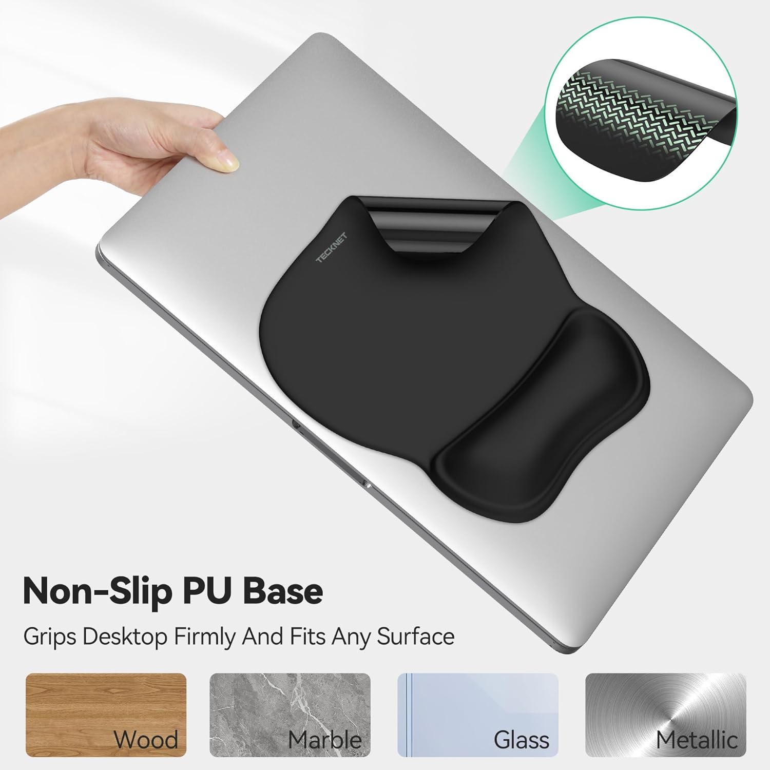 TECKNET Gel Mouse Pad with Wrist Rest