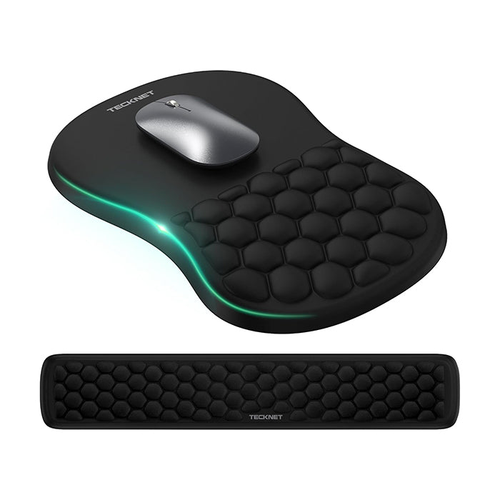 TECKNET Ergonomic Mouse Pad with Wrist Rest, Soft Mousepad with Massage Design
