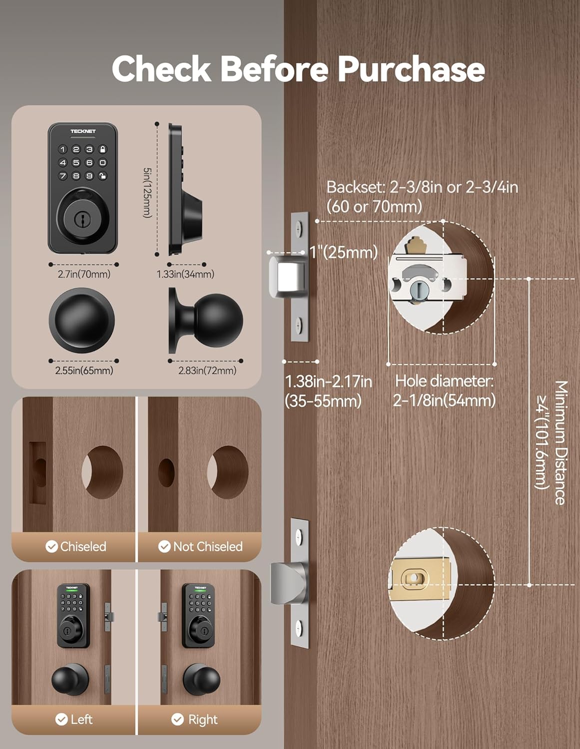 Fingerprint Keypad Door Lock with Handle