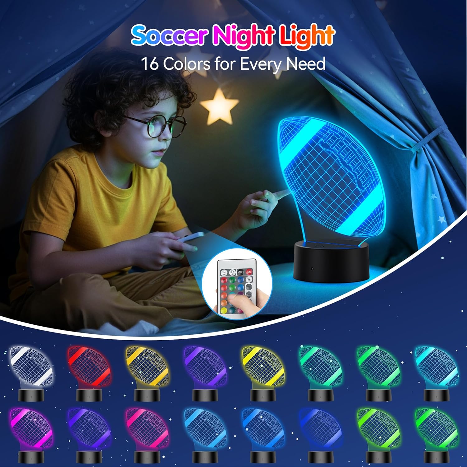 TECKNET 3D Football Night Light
