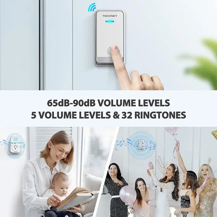 TECKNET Self-Powered Wireless Doorbell