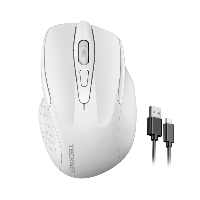 TECKNET Rechargeable Wireless Mouse, 2.4G Silent Mouse, 6 Adjustable 4800 DPI