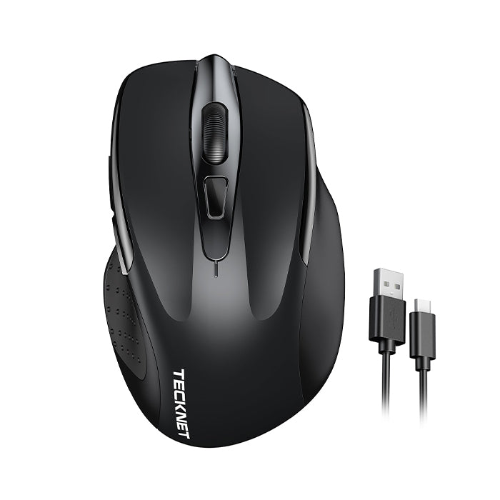 TECKNET Rechargeable Wireless Mouse, 2.4G Silent Mouse, 6 Adjustable 4800 DPI